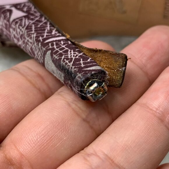 Miu Miu Women's Purple Leather Ankle Strap Floral Ribbon Heels Size 39 - Picture 13 of 14